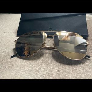 Authentic Dior Split 1 sunglasses - silver and gold